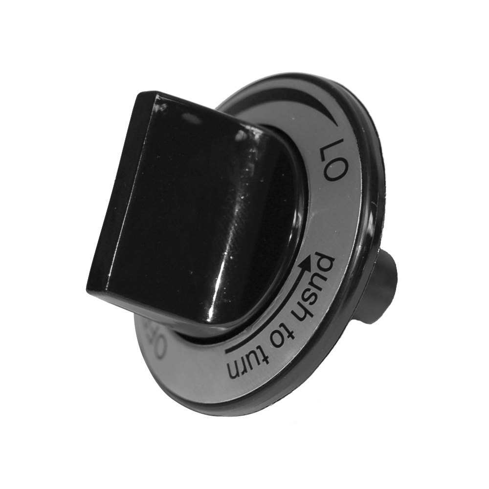 thumbnail interactive-video image 1 of Kenmore Universal Gas Grill Control Knob – Black Plastic, 2 Knob Set, 1/2" Shaft – Model 00110 1 of 2