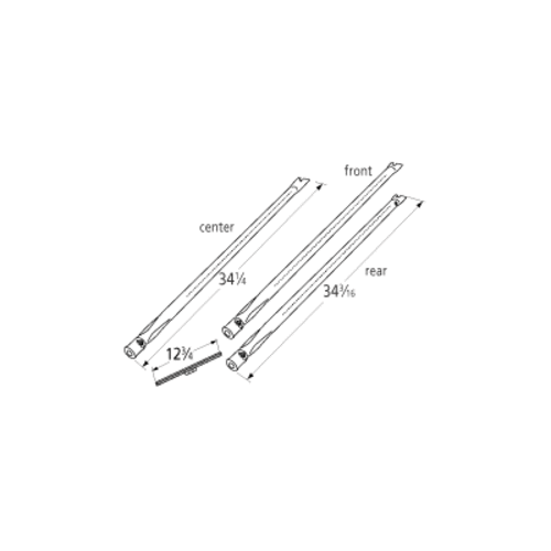 stainless steel burner set 34 1/4" x 12 3/4"