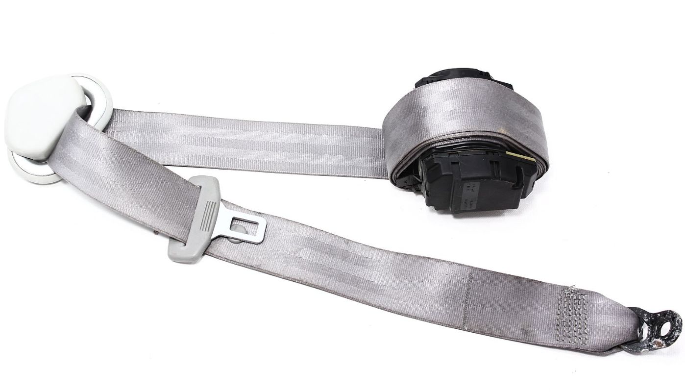 LH Rear Seatbelt VW Jetta Wagon MK4 Seat Belt Flannel Gray