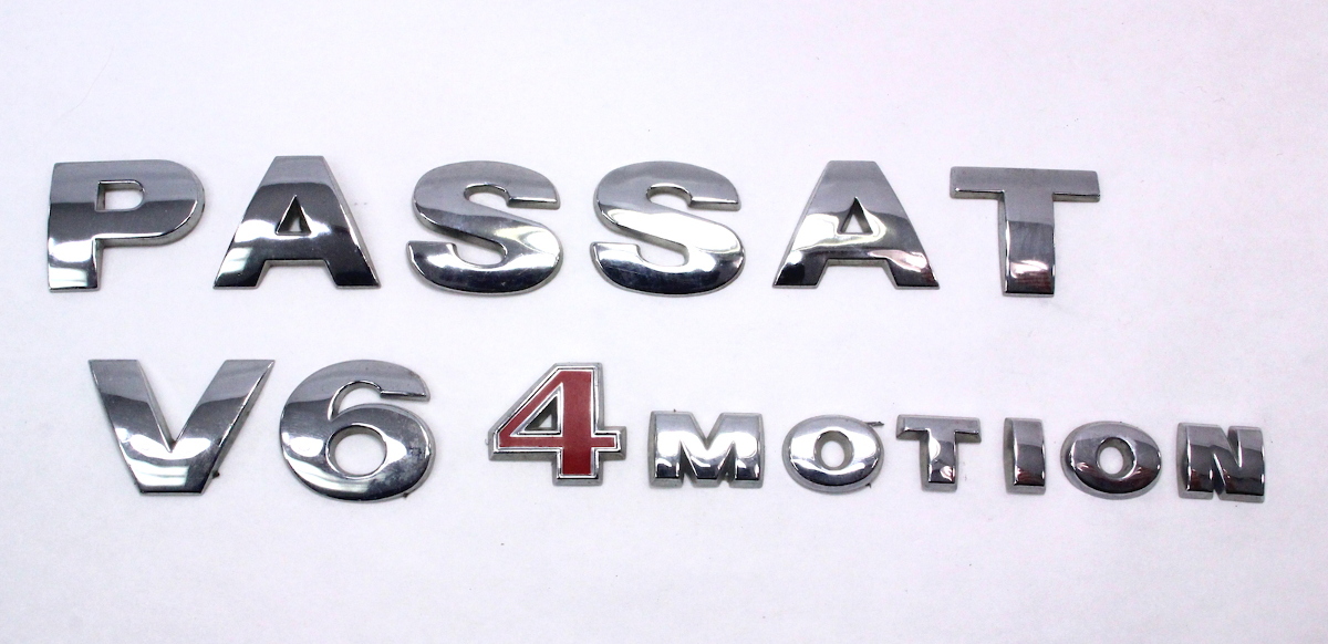 Trunk Emblems Badges 9805 VW Passat V6 4 Motion Genuine