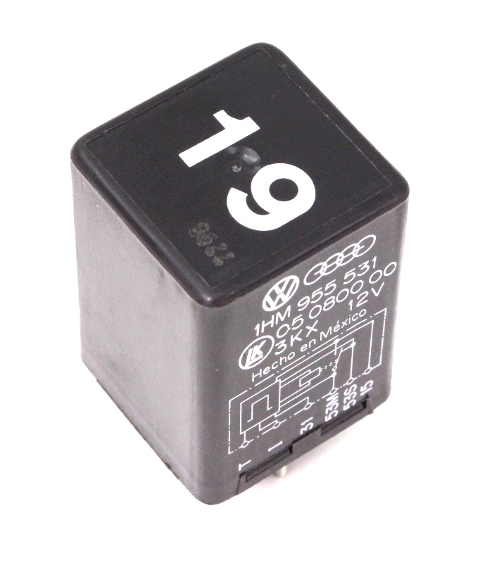 Wiper Relay 19 VW Audi Jetta Golf MK4 Beetle Passat A4 A6 1HM 955