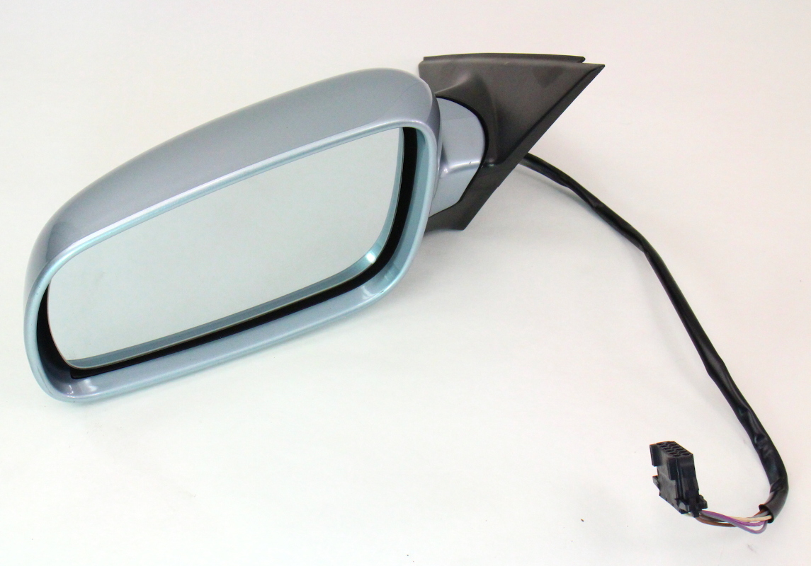LH Side View Door Mirror 9804 VW Passat B5 LB5S Silver Blue