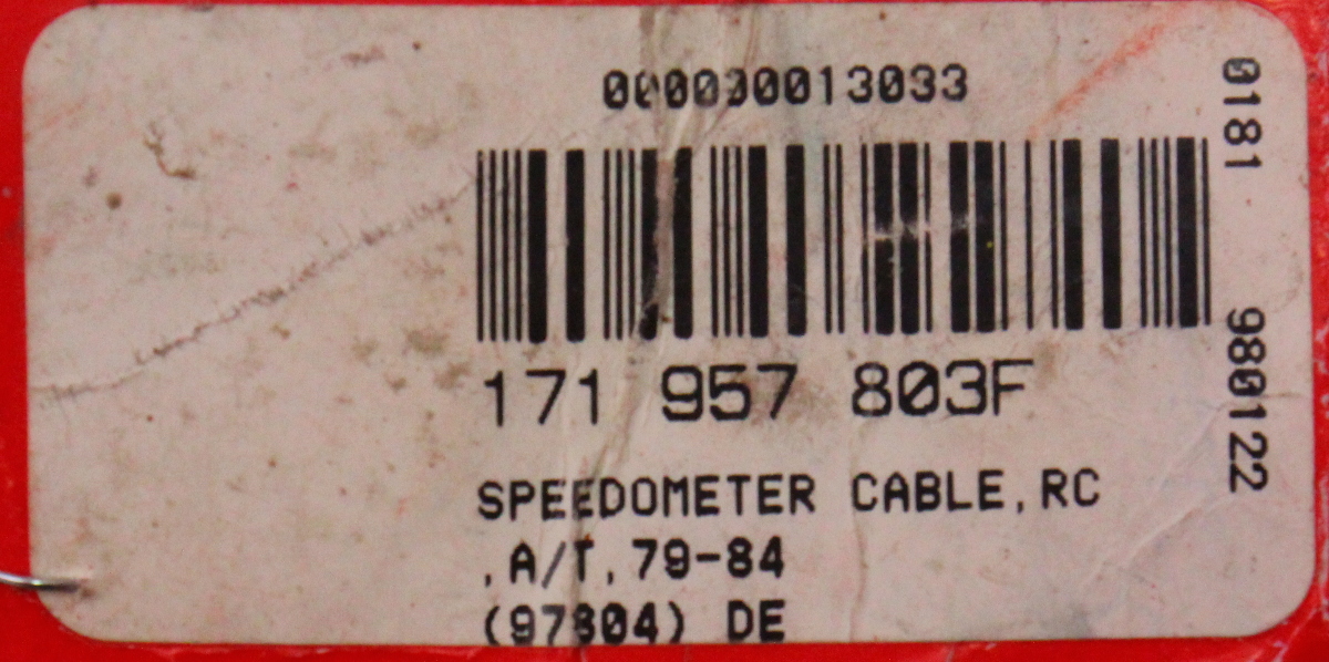 Speedometer Speedo Cable 79 84 Vw Rabbit Conv Mk1 Gemo