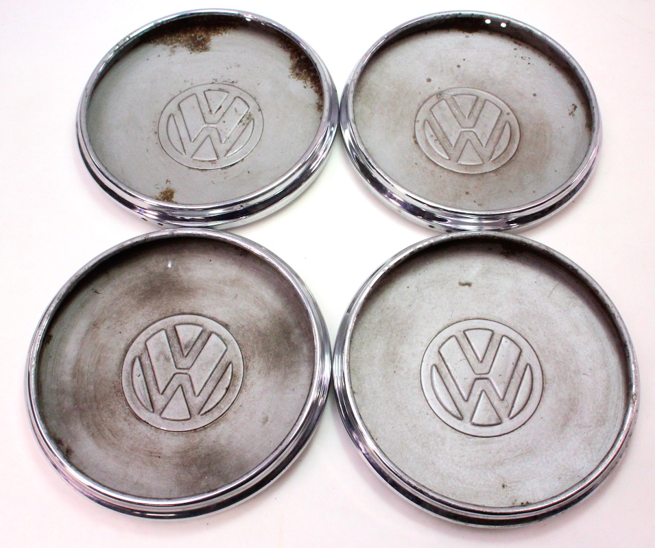 Chrome Wheel Center Hub Cap Hubcap Set 7584 VW Rabbit Jetta Pickup MK1