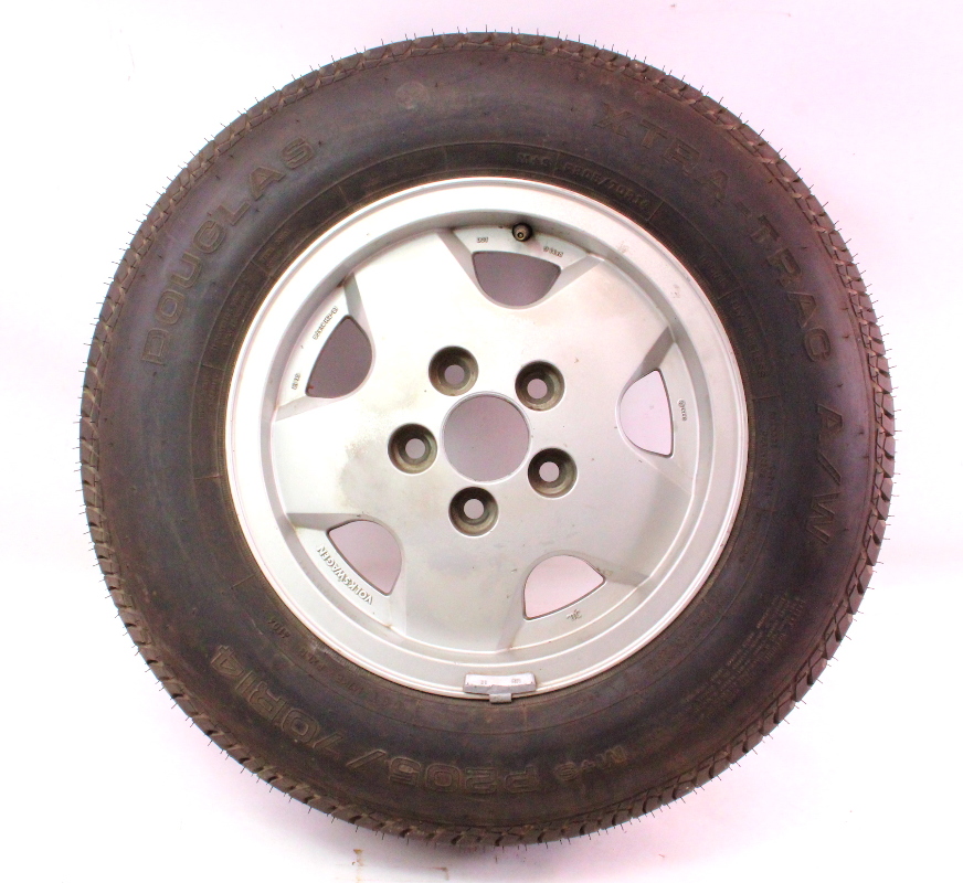 Genuine VW 14" x 6" Alloy Spare Wheel Rim 8091 Vanagon T3 With Tire
