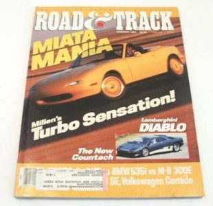 Road & Track, November 1989 - Mazda Miata Mania - Lamborghini Diablo