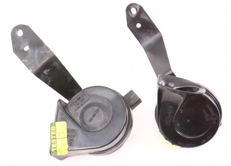 High & Low Tone Horn / Brackets Stebel Hella 98-04 Audi A6 C5 - 8Z0 951 221 A
