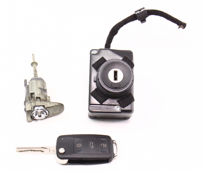Ignition Key Door Handle Lock Set 0406 VW Phaeton Genuine 3D0 905