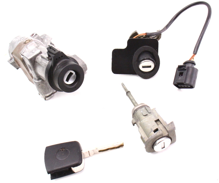 Lock Set Key Ignition Housing Door Handle 0105 VW Passat B5.5 4B0