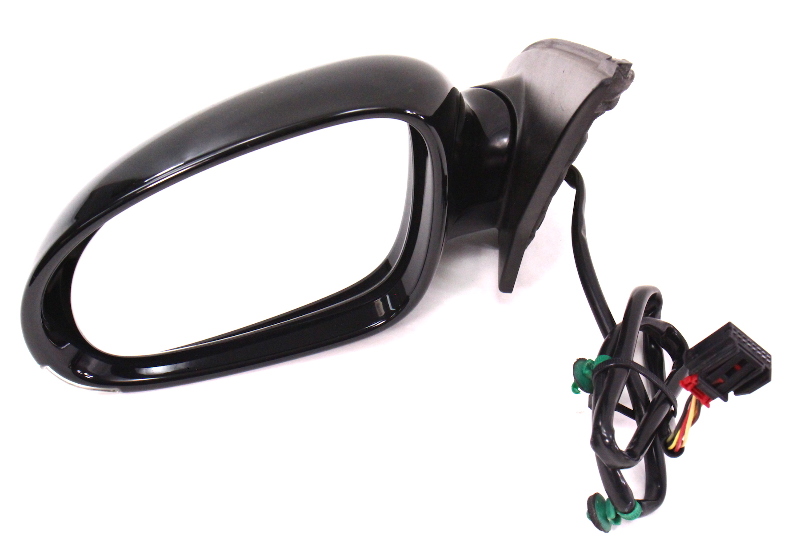 LH Exterior Side View Mirror Assembly 0510 VW Jetta MK5 L041 Black