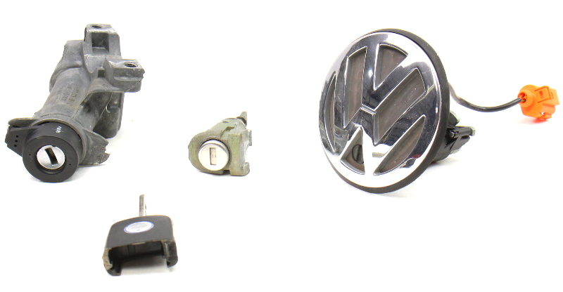 Lock Key Set Ignition Door Handle 99 05 Vw Jetta Golf Gti