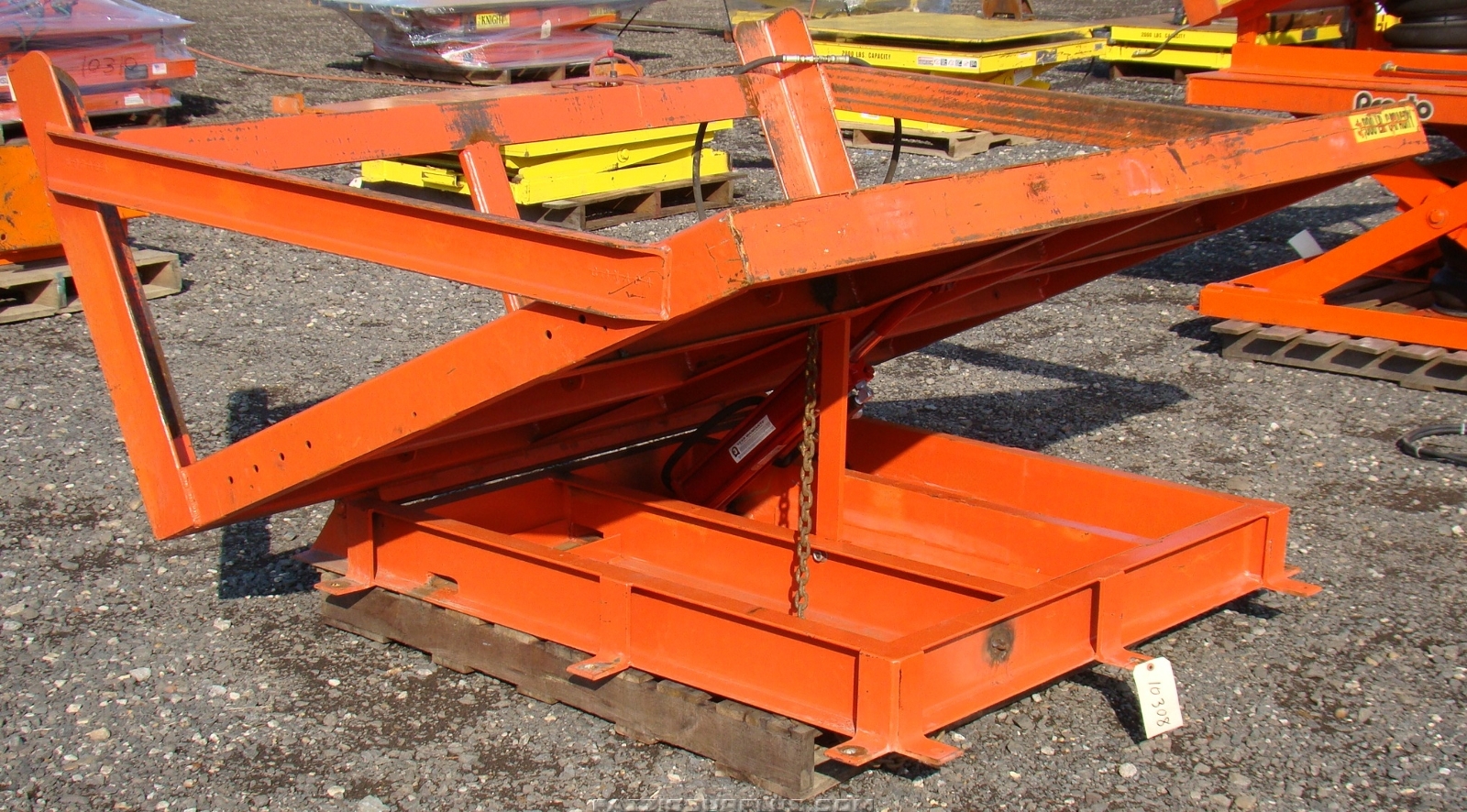Knight, 1000 Lb. Hydraulic Tilting Lift Table Large Deck eBay