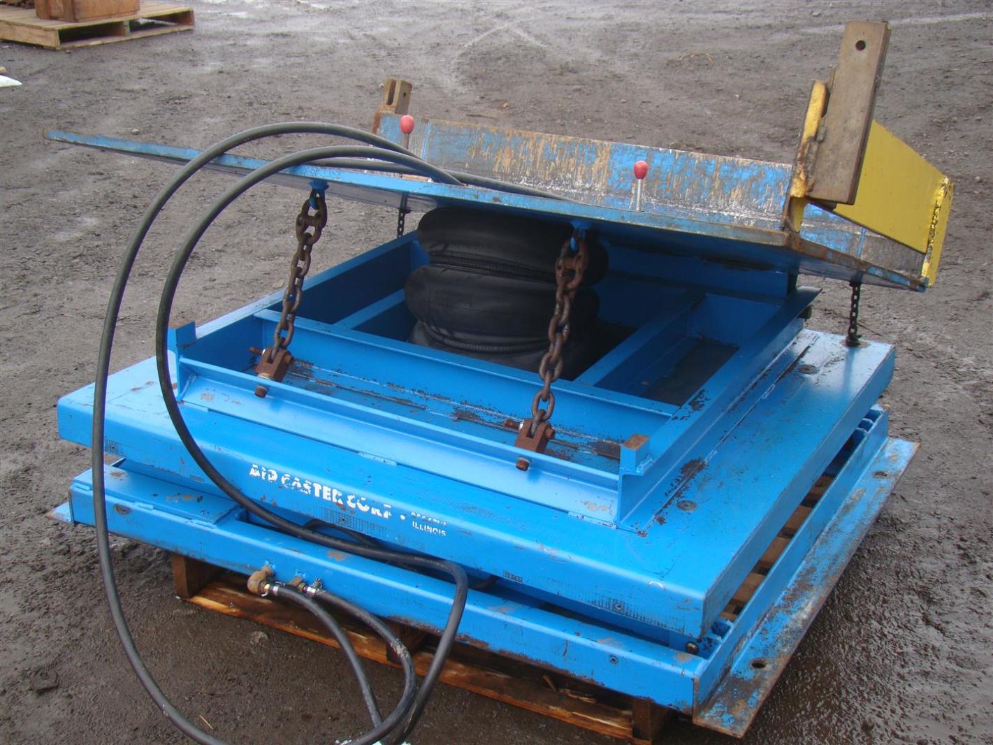 AIR CASTER PNEUMATIC LIFT/TILT TABLE 52" X 40", 33" Lift Height eBay