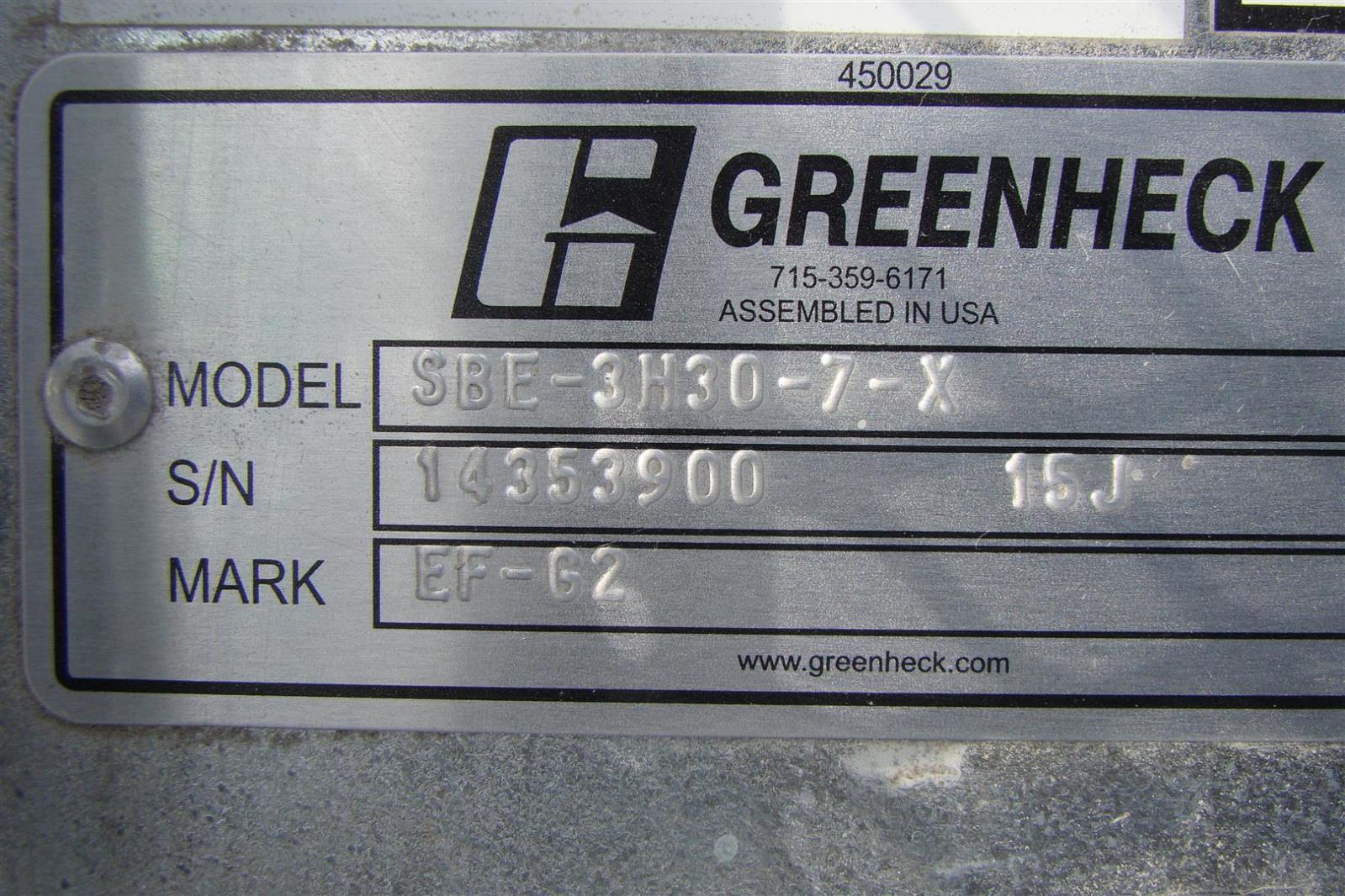 Greenheck 3/4 HP 208230/460 Volt Wall Propeller Exhaust Fan SBE3H307