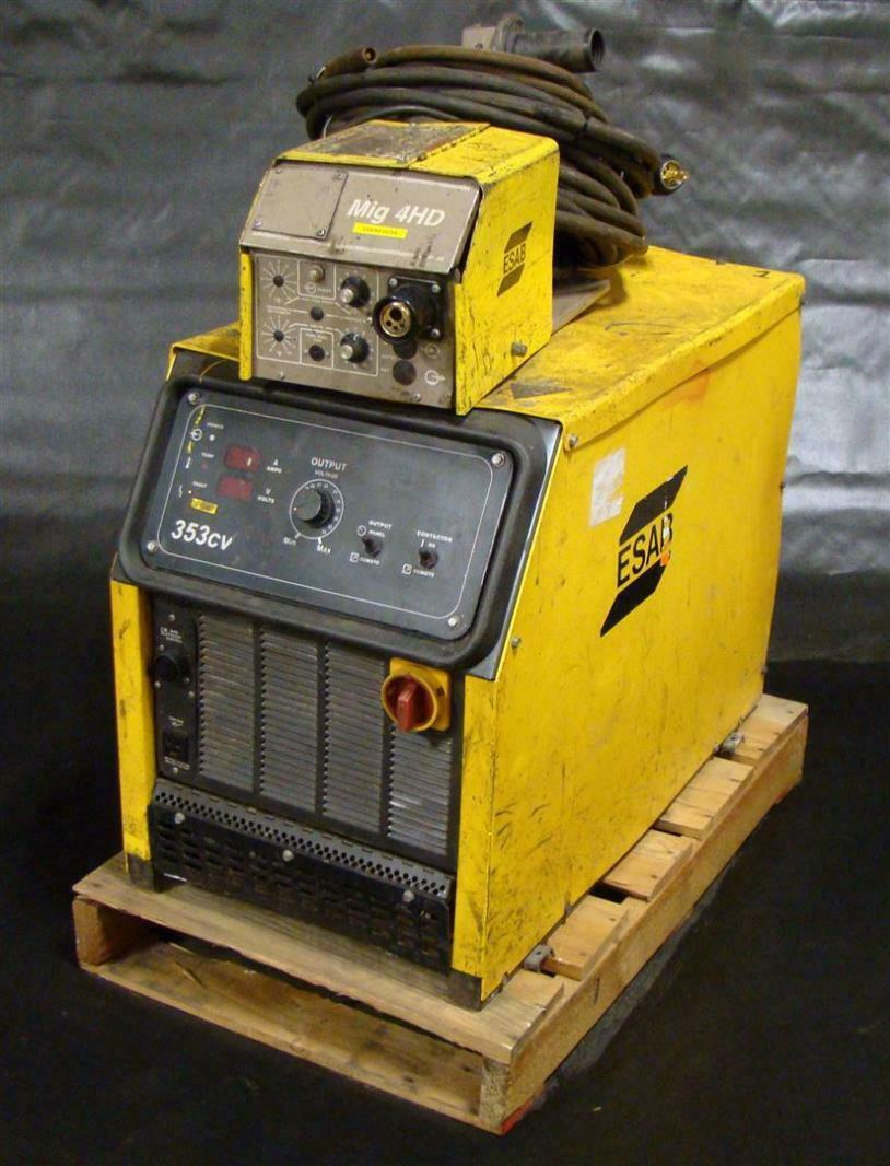 Esab 3 Phase 230 460 Volt 353 Cv Mig Welder With Mig 4hd Wire