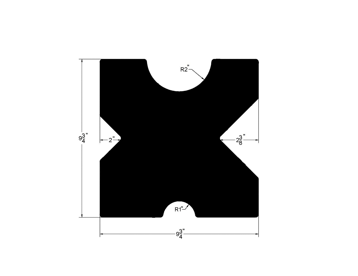 (PAIR) 9.75x9.75 Arbor Plates 1.5