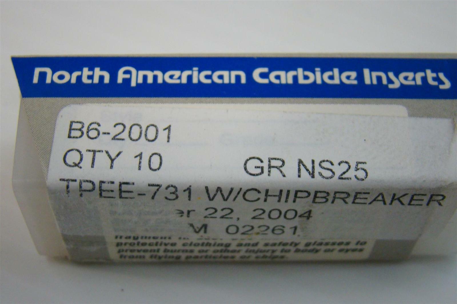 North American Carbide Carbide Cutting Inserts B6-2001