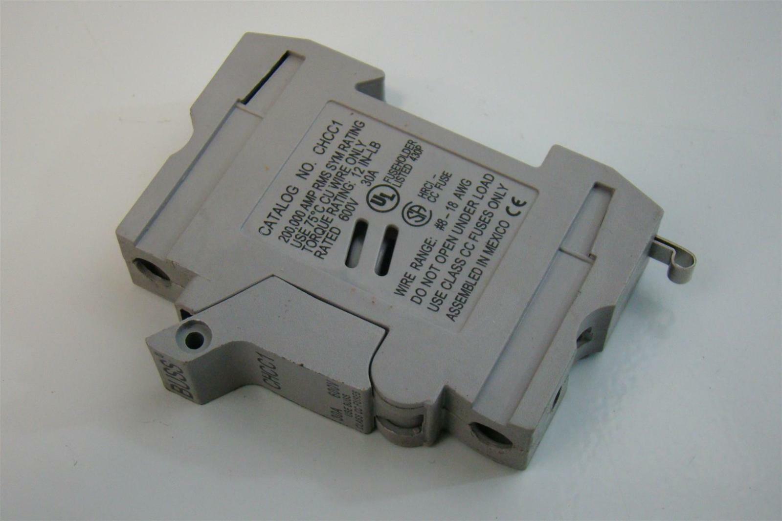 BUSS DIN Rail Mount Fuse Block 30A 600V CHCC1 eBay