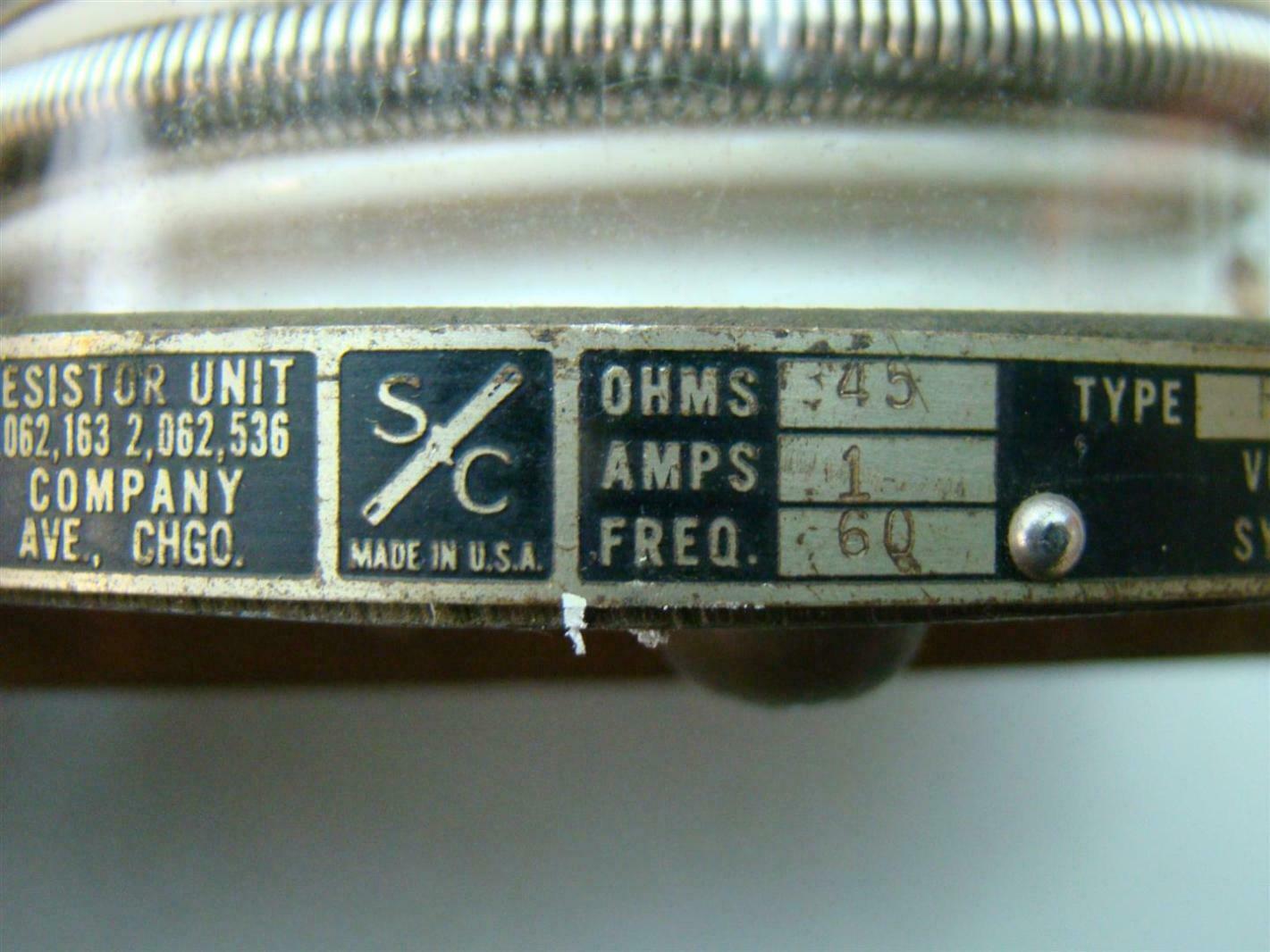 CurrentLimiting Resistor Unit 45OHMS 1A 60Freq 18963 eBay