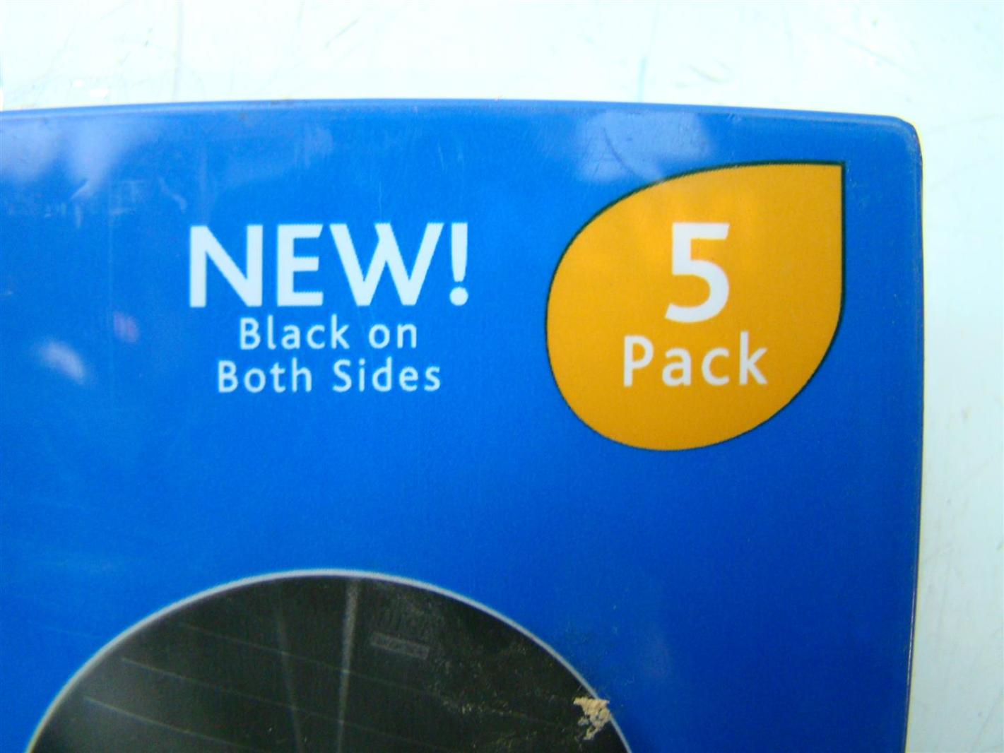 5PK Ativa Black On Black CD-R 40x 700MB 80Min 632-220