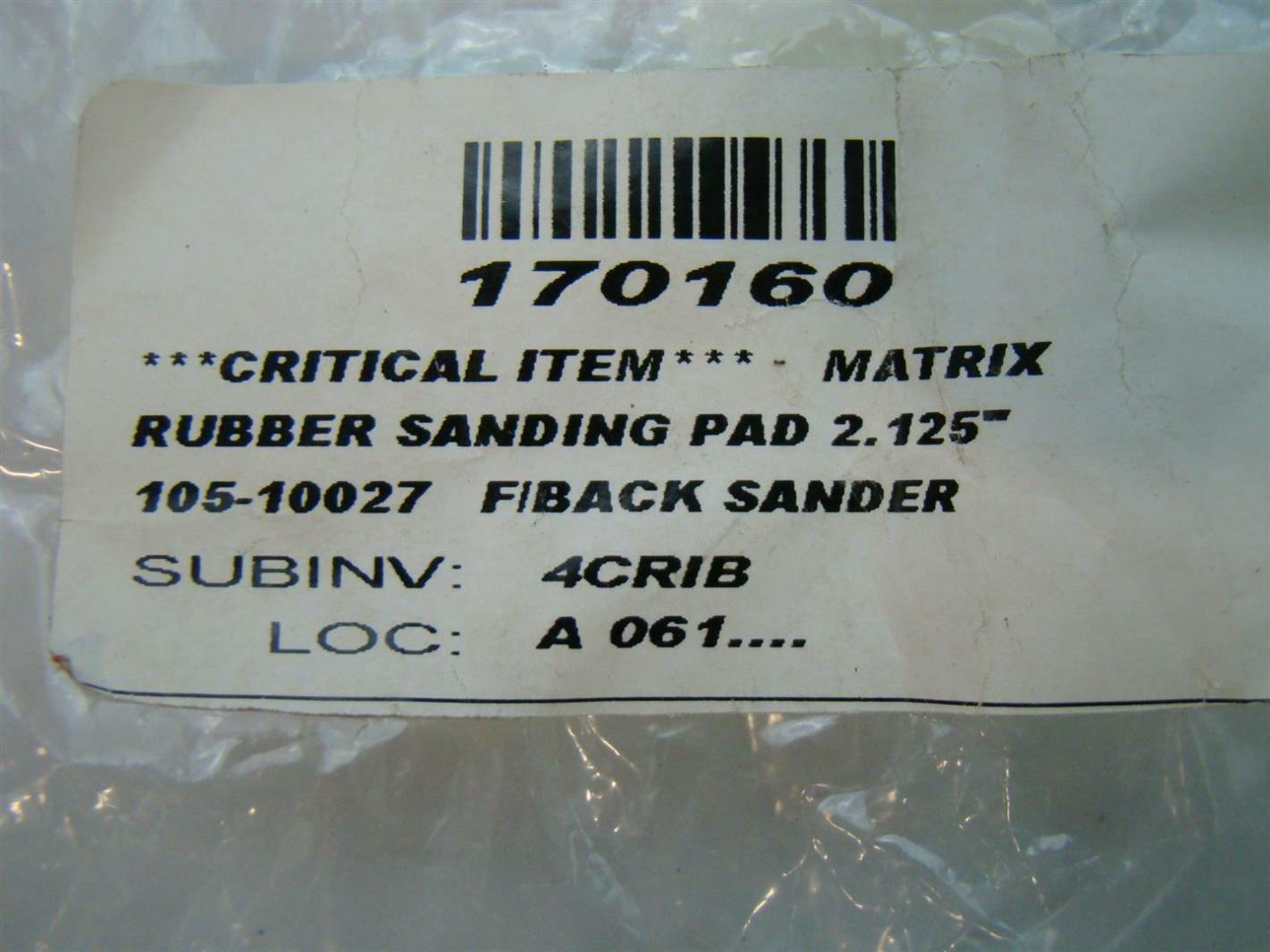Rubber Sanding Pad 2.125