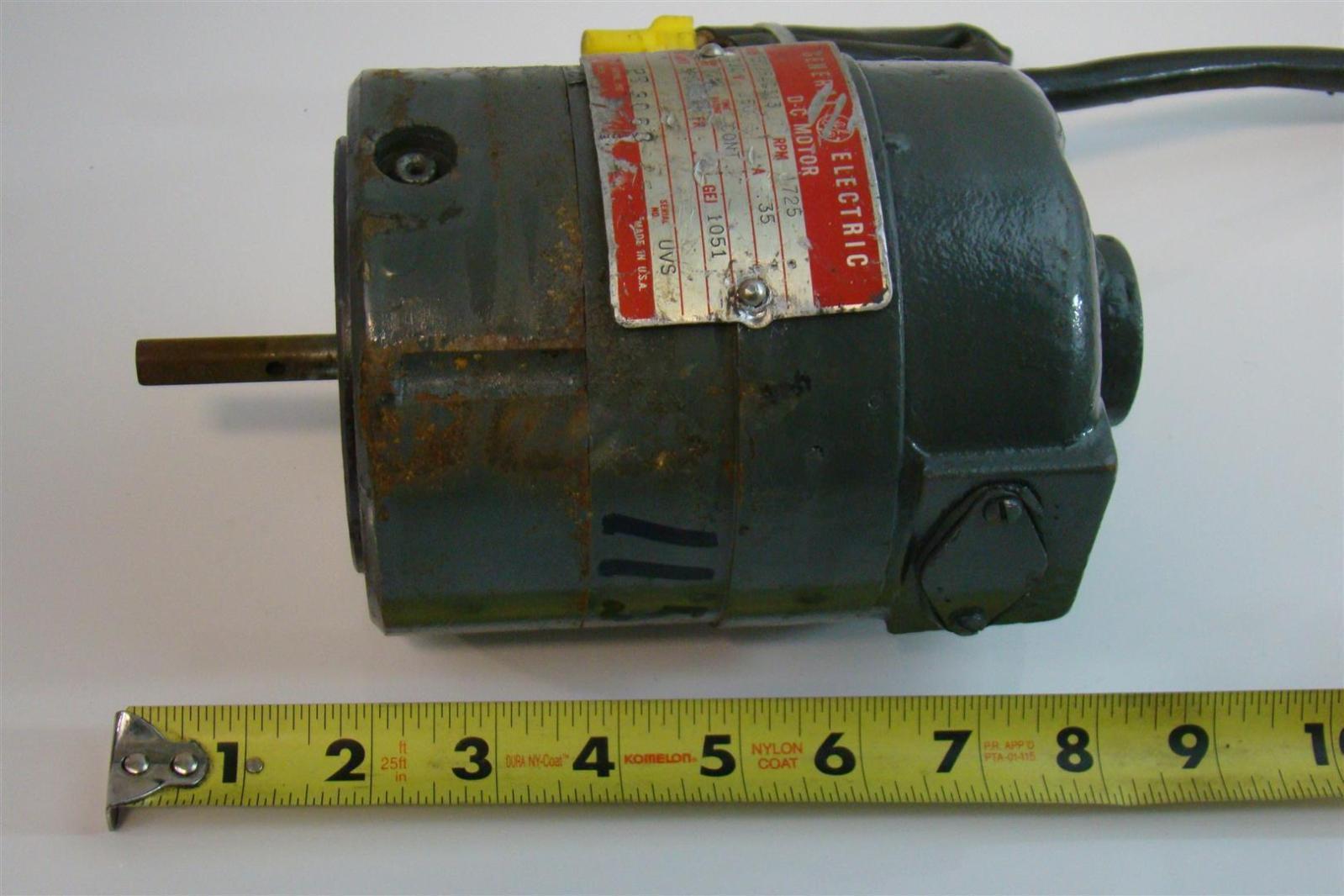 General Electric DC Motor 1/2Hp 250V .35Amps 1725Rpm 5BC26AC313 eBay