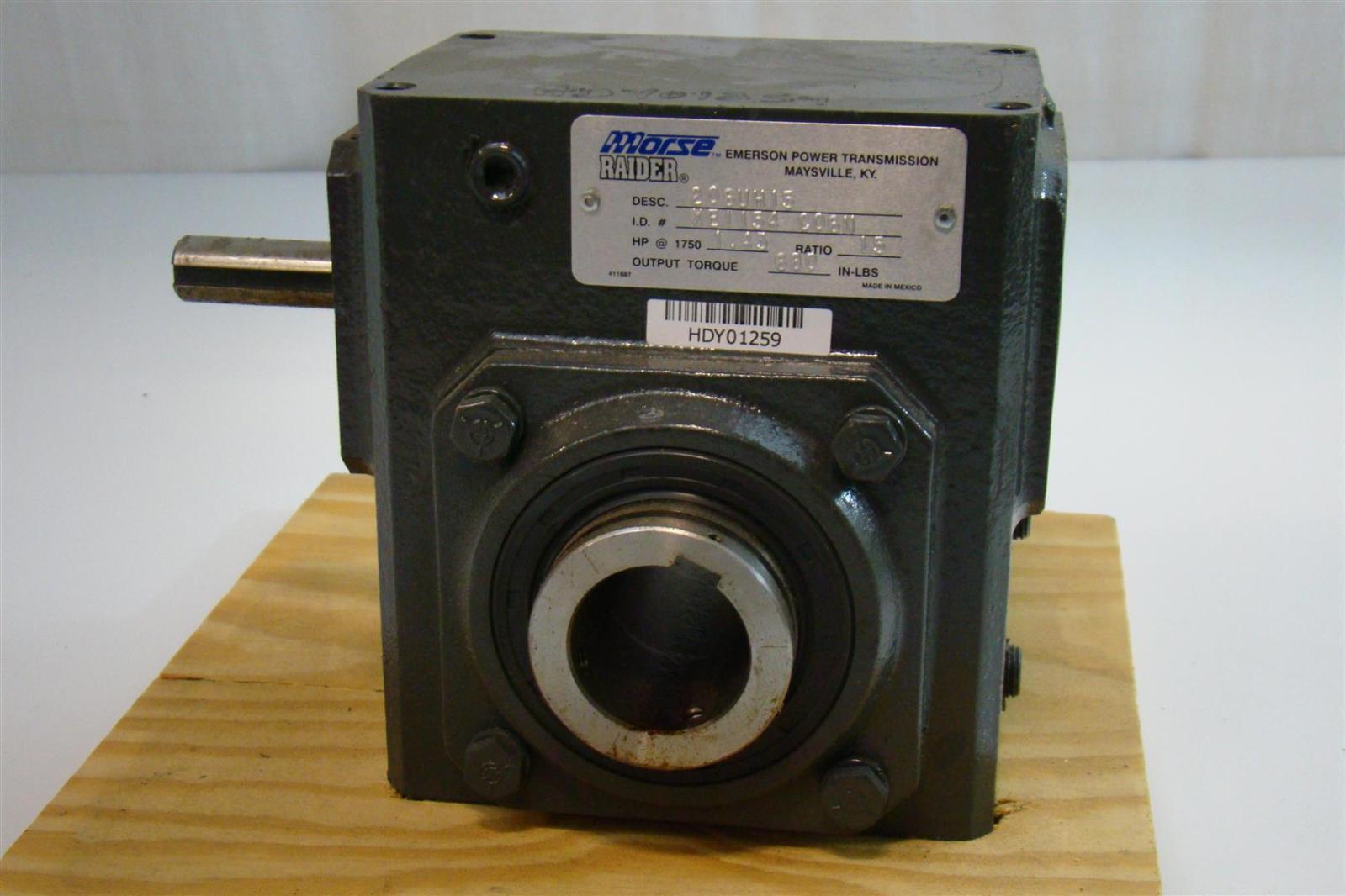 Morse Raider Worm Gear Reducer 1.43Hp 1750Rpm 206UH15 Joseph Fazzio