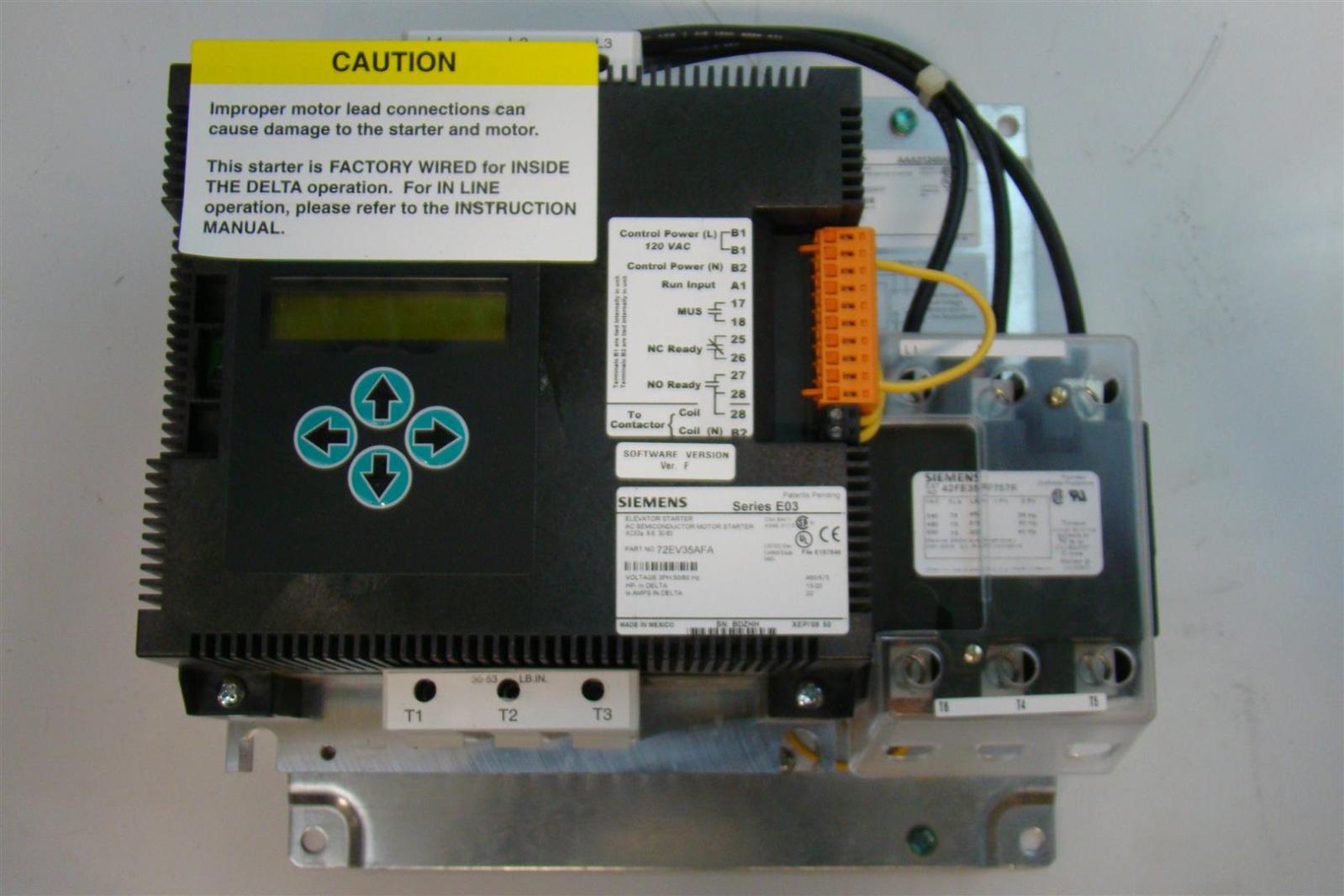 Siemens Elevator Starter AC Semiconductor Motor Starter 3PH 50/60Hz 110