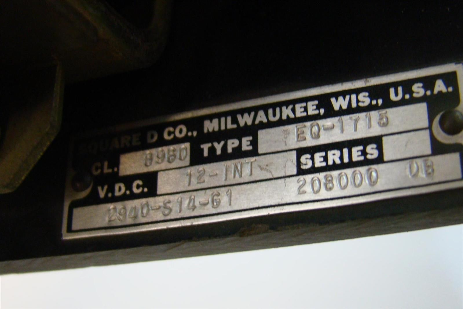 Square D Milkwaukee 8960 12-INT EQ-1715 2940-S14-G1