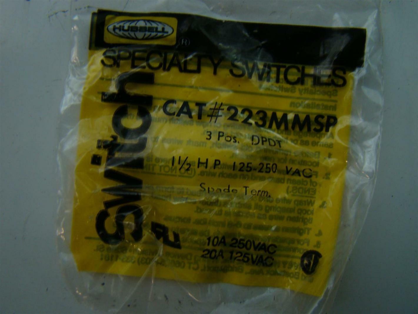 Hubbell Switch Specialty Switches 1 2hp 125