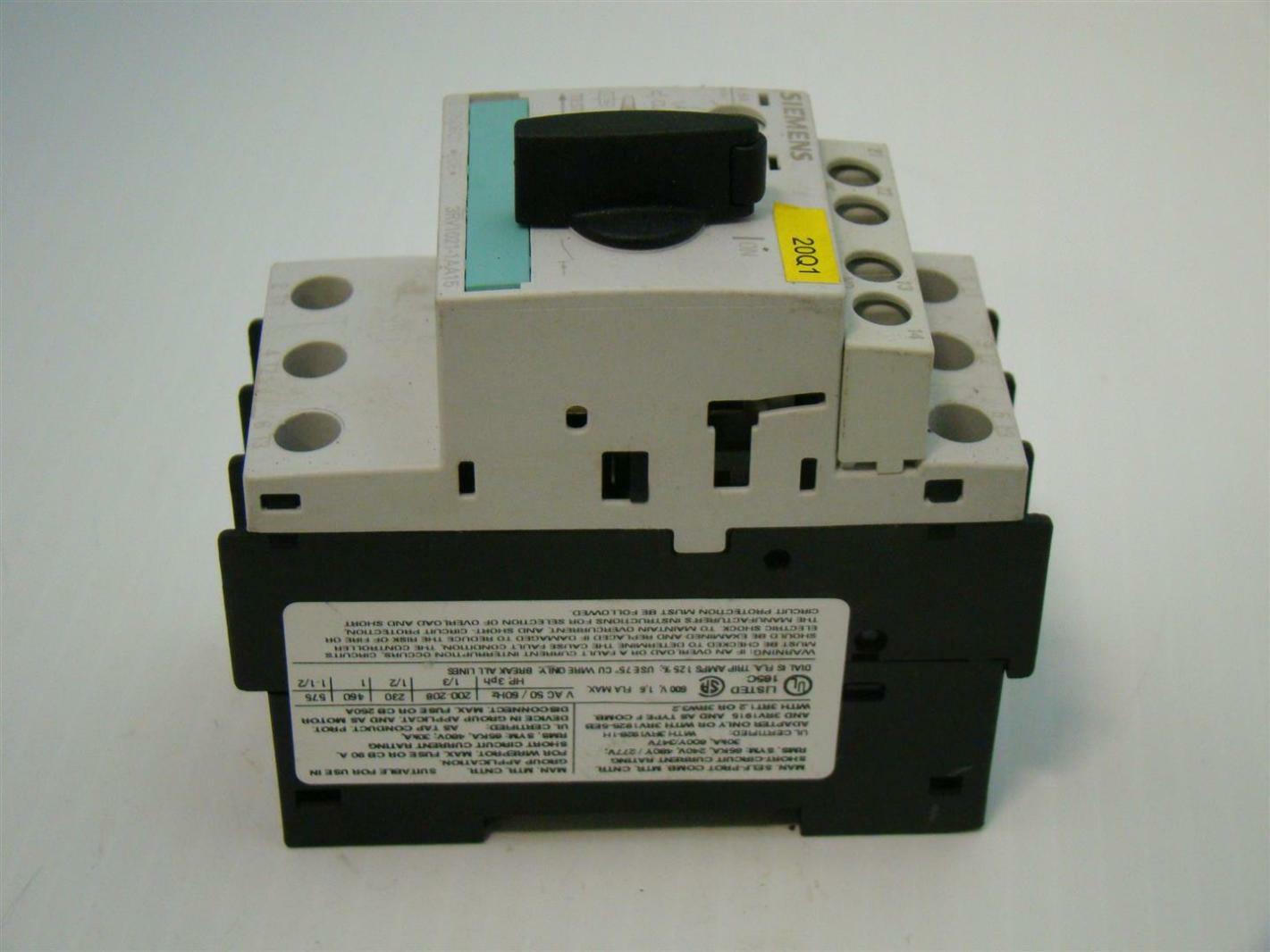 Siemens Motor Overload Protector 115/230V 3RV10211AA15 4011209381971 eBay