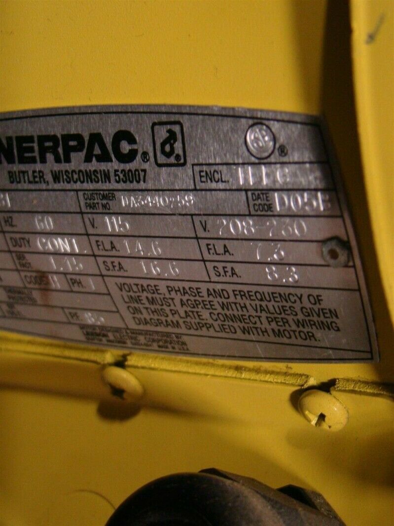 Enerpac ELECTRIC HYDRAULIC PUMP 5000PSI/350bar VST2210D
