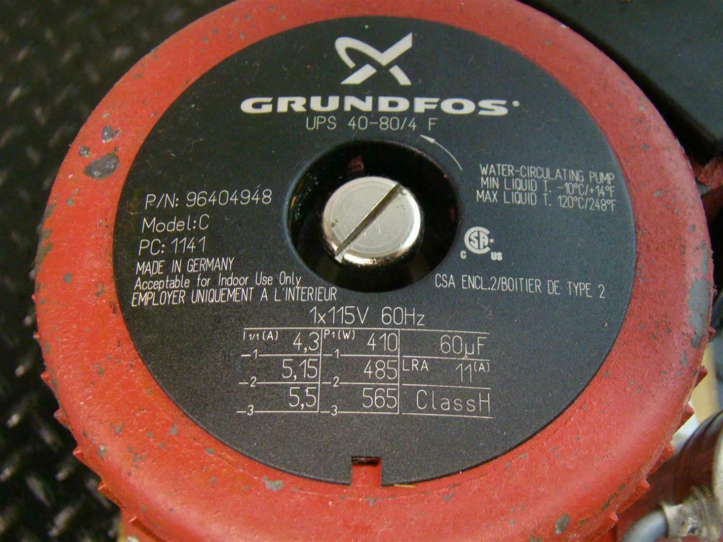 Grundfos 115V Circulator Pump 96404948 UPS 40-80/4 F | eBay