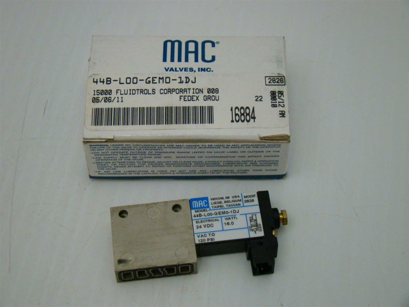 Mac Valves 44B-L000-GEM0-1DJ