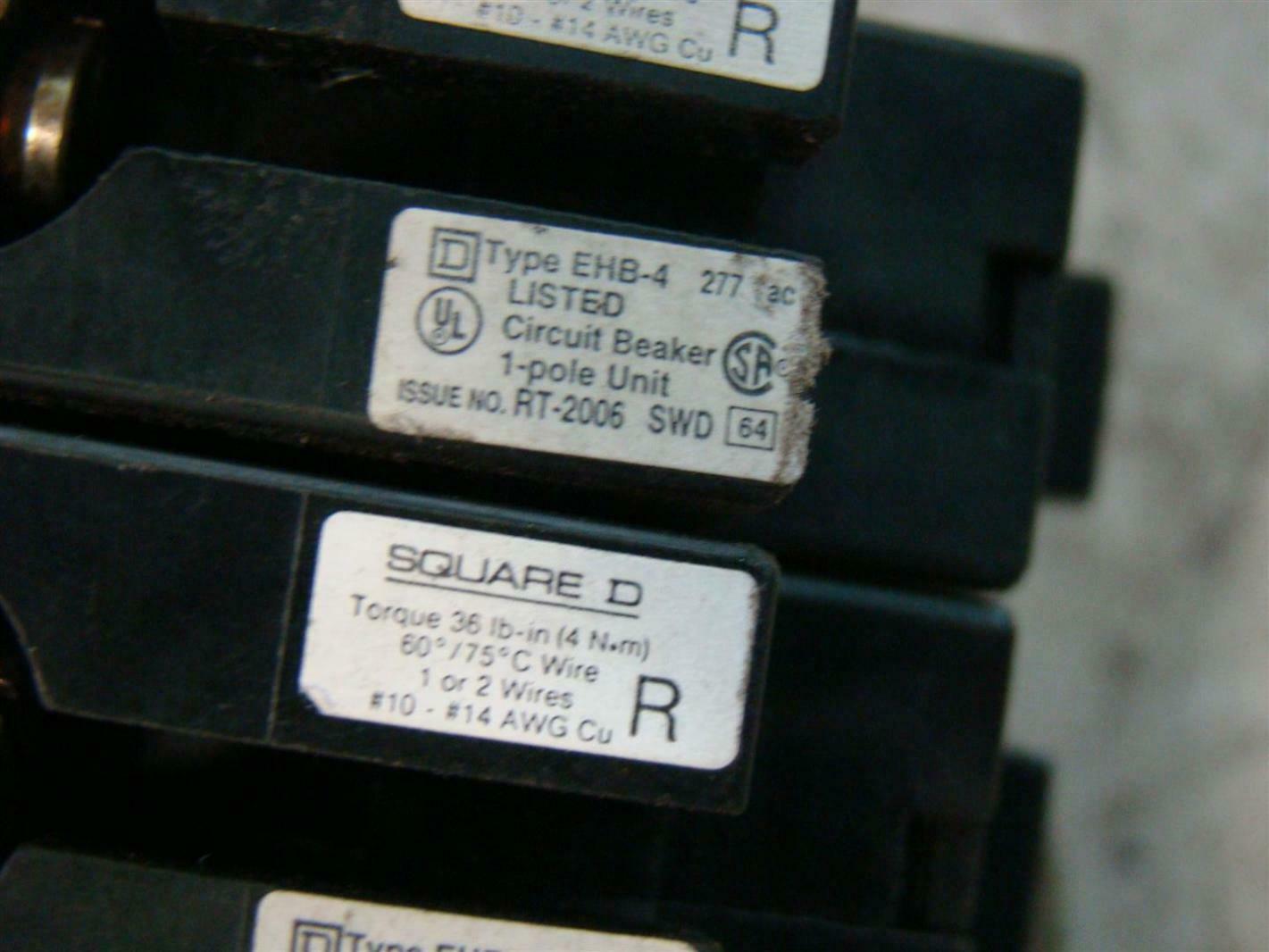 Square D Circuit Breaker 277/120ac 96142 EHB14020