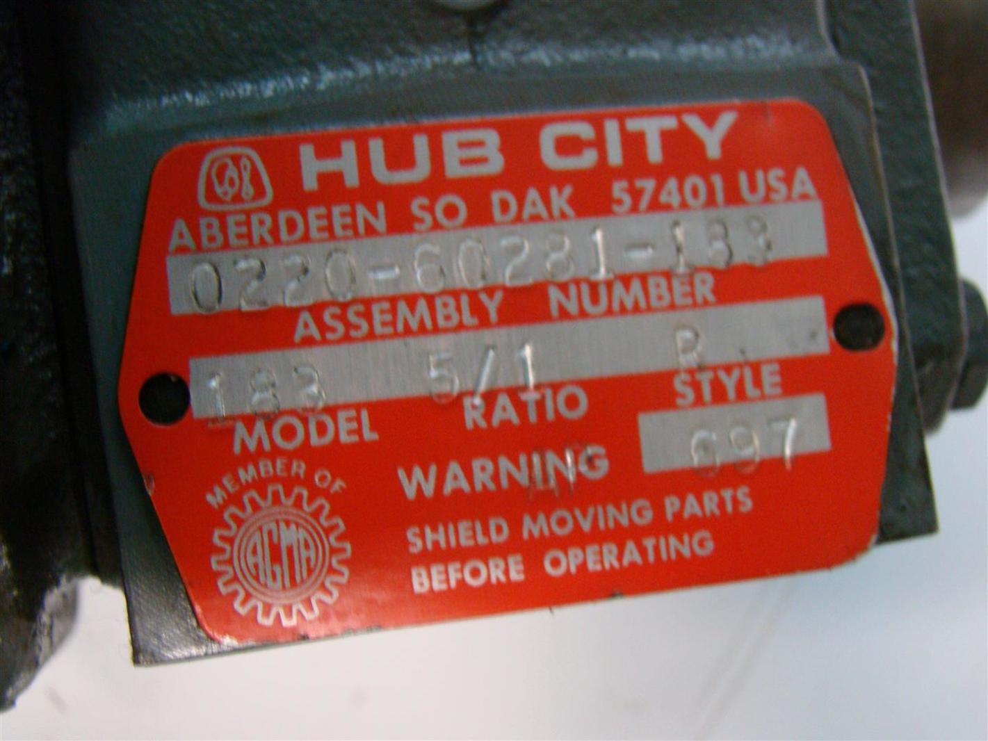 Agma Hub City Gearbox 5/1Ratio 022060281188 183 eBay