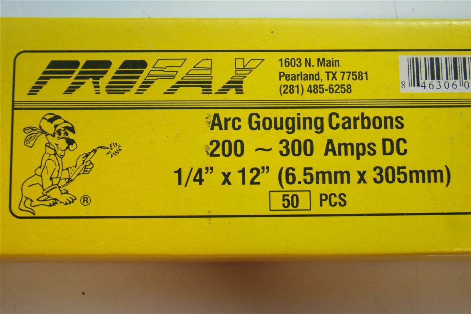ProFax Arc Goughing Carbons 1//4/'/'x12/'/' 200-300Amps 50