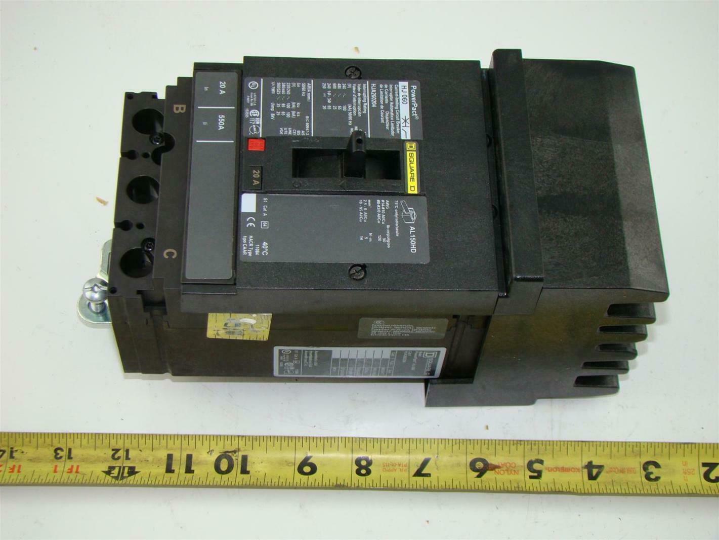SQUARE D CIRCUIT BREAKER 20A 2 POLE IN BOX HJA260204 785901601036 | eBay