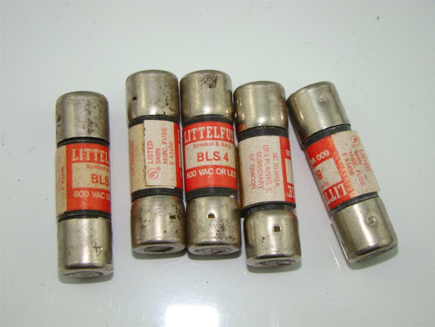 (5) Bussmann Fuses 600 Volts Or Less Bls4 Misc Fuse 549N eBay