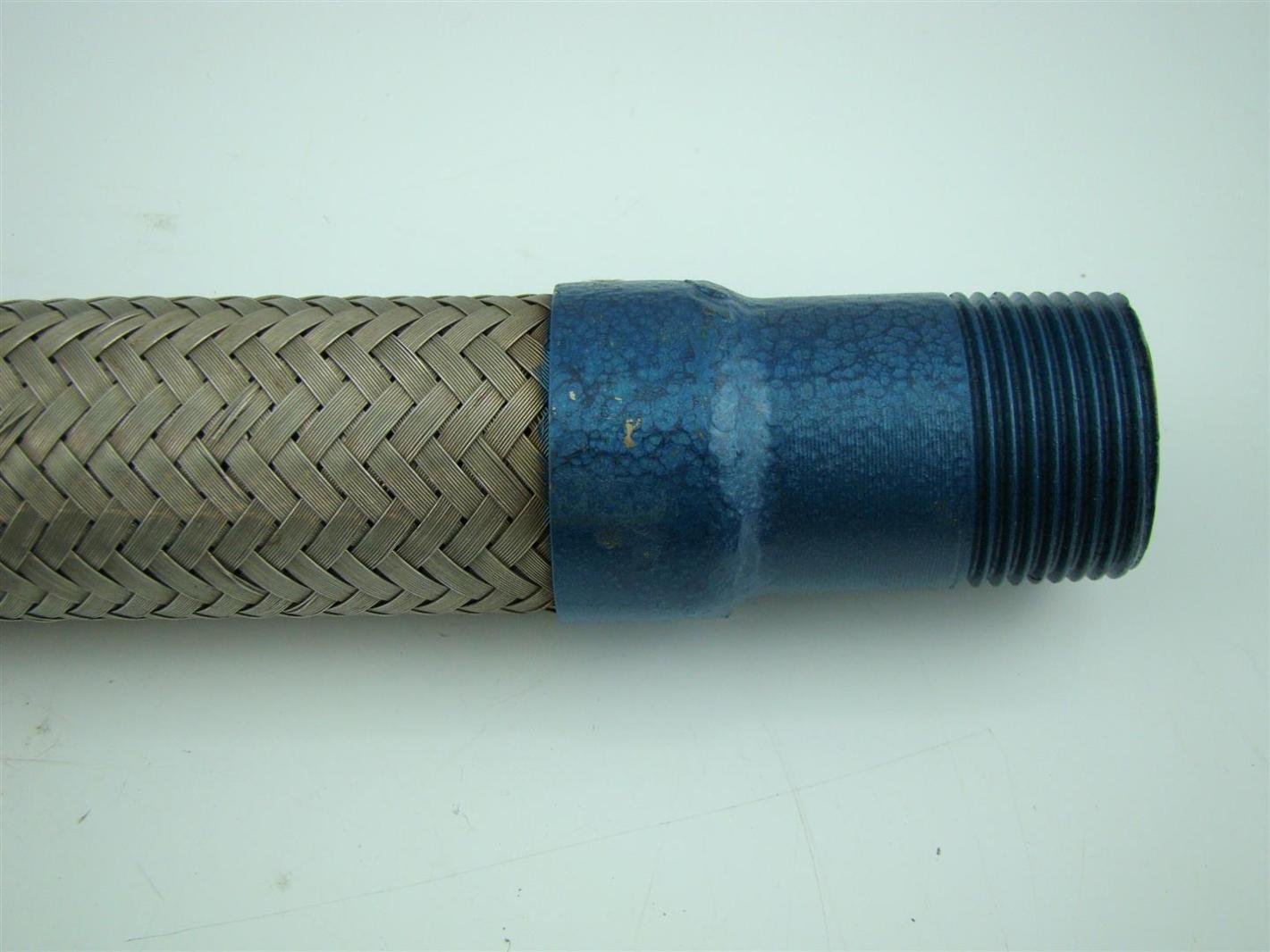 18" FLEXIBLE SS BRAIDED HOSE WITH THREADED MALE ENDS eBay