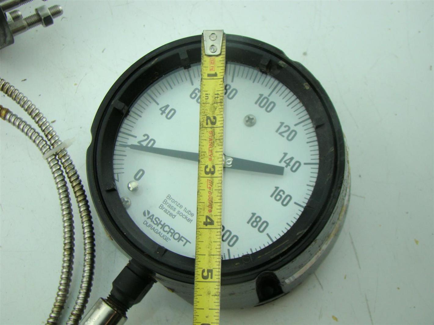 ASHCROFT PRESSURE GAUGE MAX PSI = 200 WITH AMETEK DIAPHRAGM eBay
