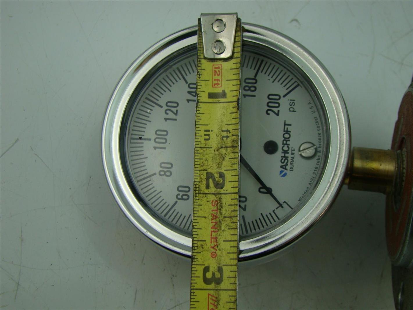 ASHCROFT PRESSURE GAUGE MAX PSI = 200 WITH AMETEK DIAPHRAGM eBay