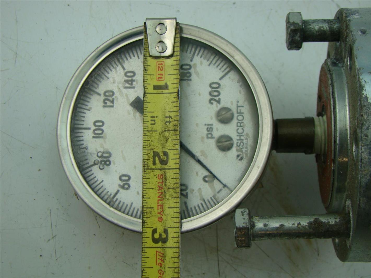ASHCROFT PRESSURE GAUGE MAX PSI = 200 WITH AMETEK DIAPHRAGM eBay