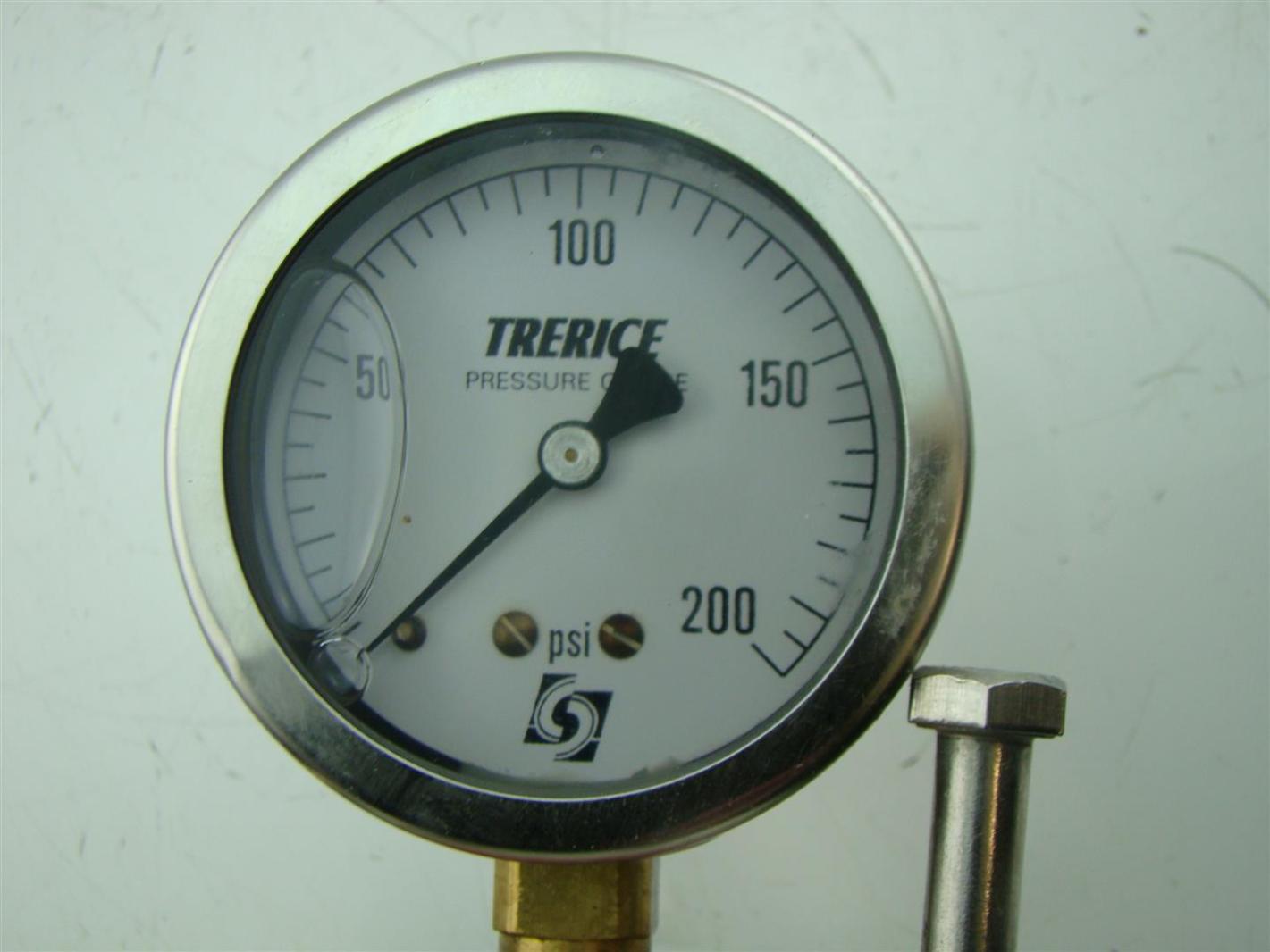 TRERICE PRESSURE GAUGE MAX PSI = 200 WITH AMETEK DIAPHRAGM eBay