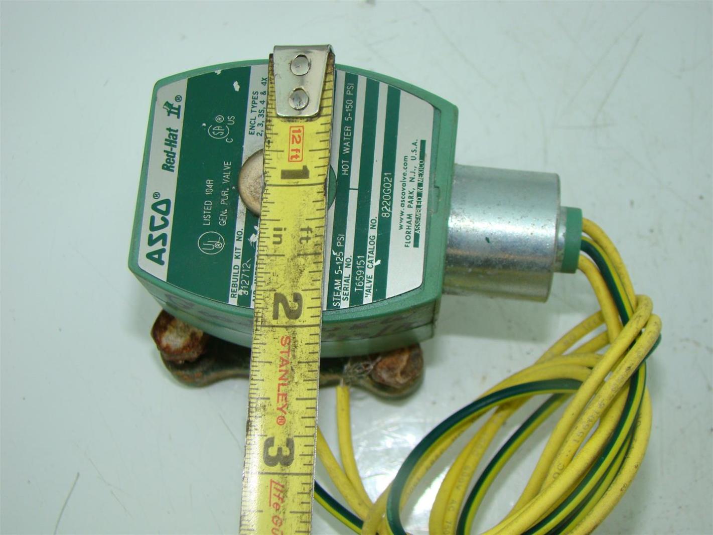 Asco Replacement Solenoid Valve Coil 120V/60 cyc. 238810032D eBay