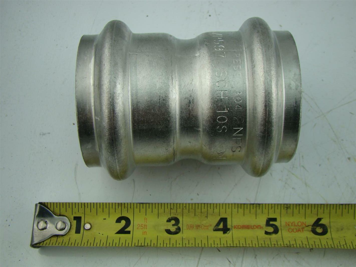 VICTAULIC VICPRESS SS 2" COUPLING W/ PIPE STOP P597 eBay