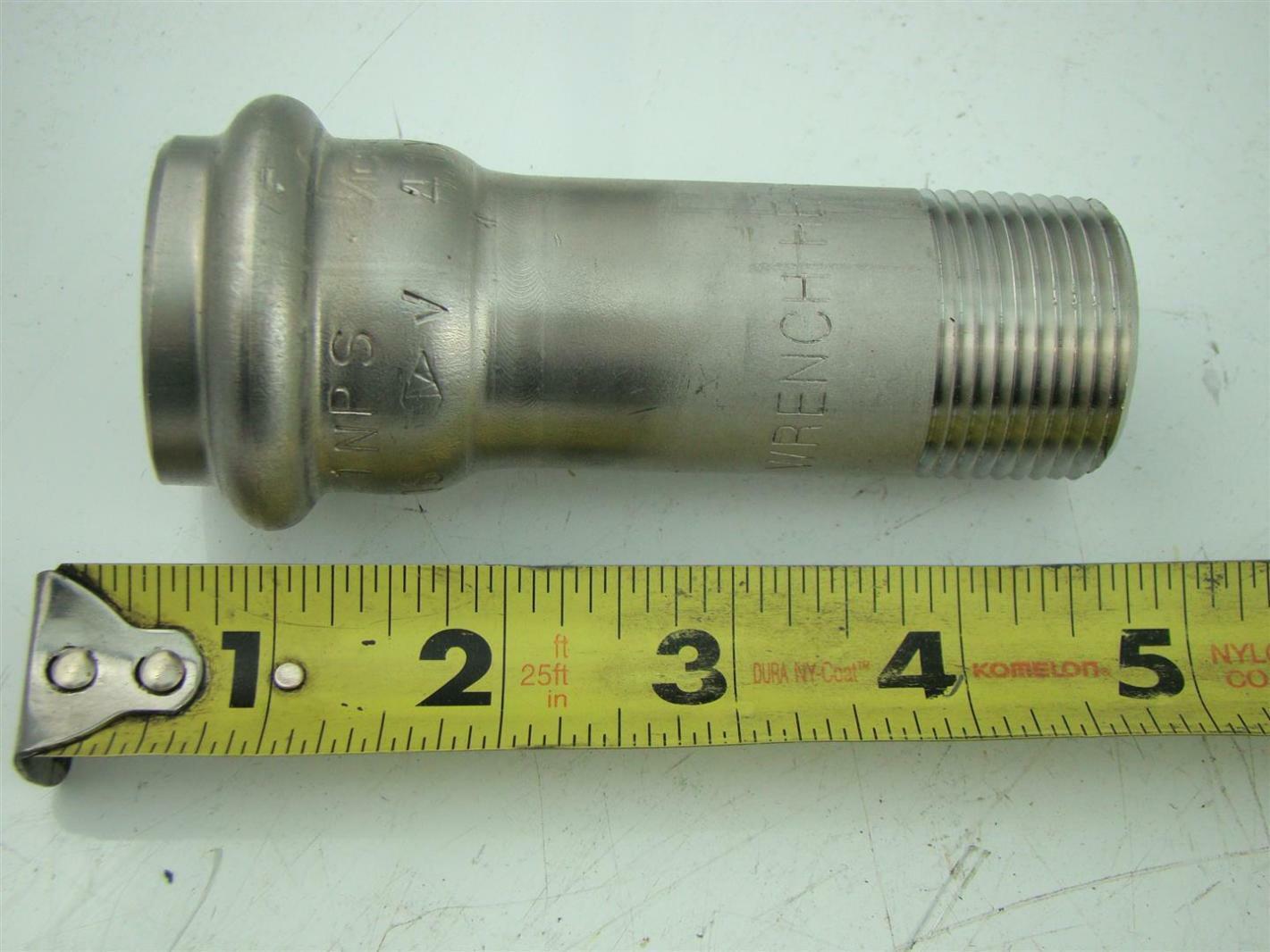 VICTAULIC VICPRESS SS 1" P596 MALE THREADED ADAPTER NPT Joseph