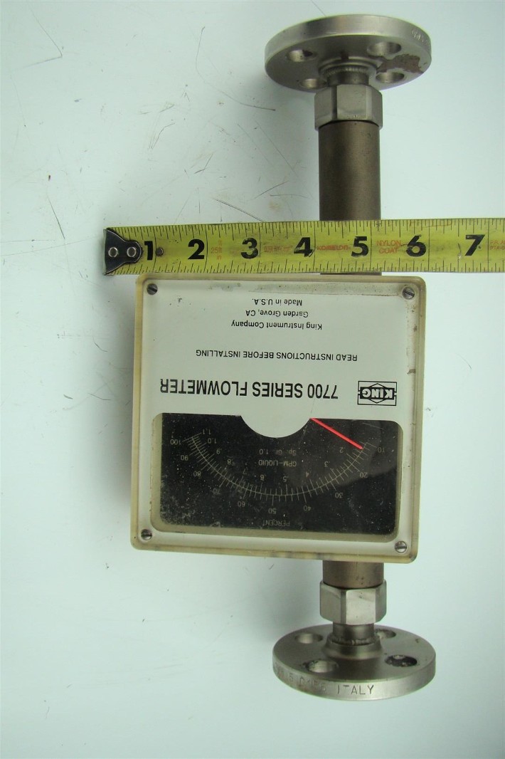 King 7700 Series Flowmeter, 225 Psi Max, 1/2", Flanged Joseph Fazzio