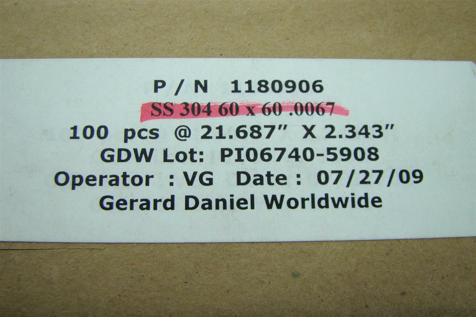 (Qty 100 Pieces) Gerard Daniel Worldwide Mesh Wire Cloth 21.687