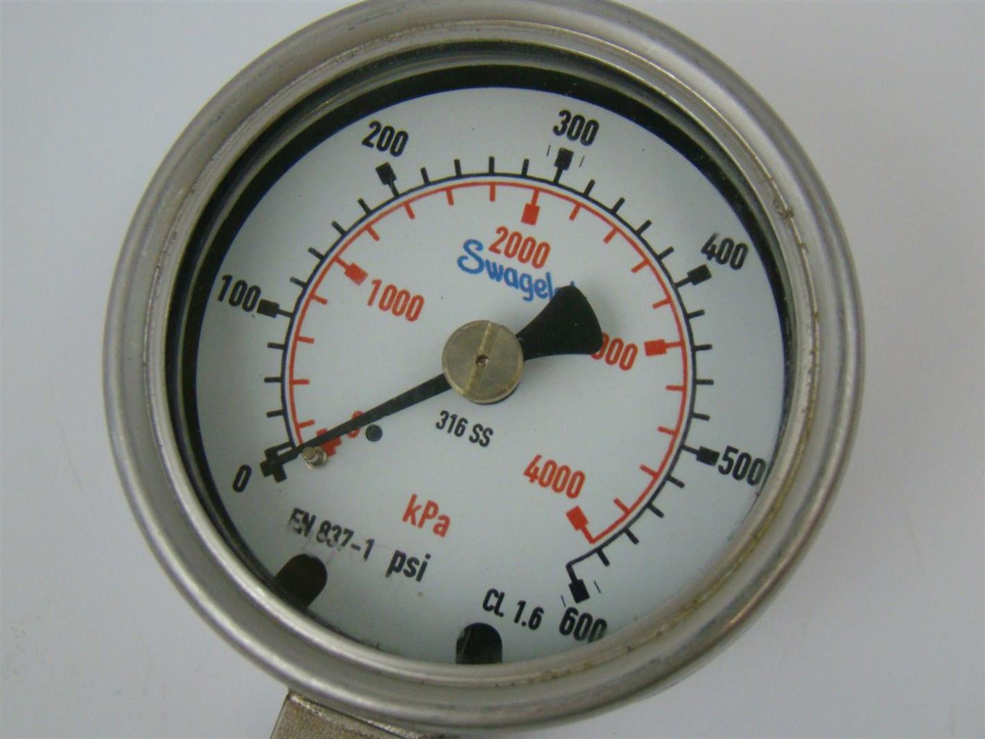 Swagelok 316 SS 600psi gauge EN 8371 eBay
